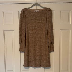 Julia Jordan Tan Long Sleeve Dress